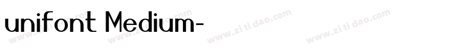 unifont Medium字体转换